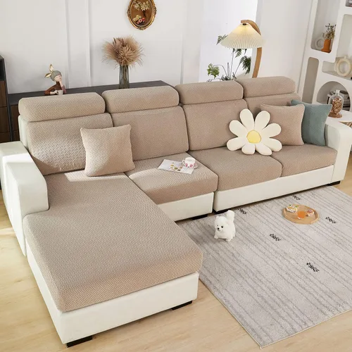 Miniatura 19 de ele ELEOPTION Fundas de cojín para respaldo de sofá, funda elástica en forma de L, funda seccional para sofá, protector de muebles, forro para sala