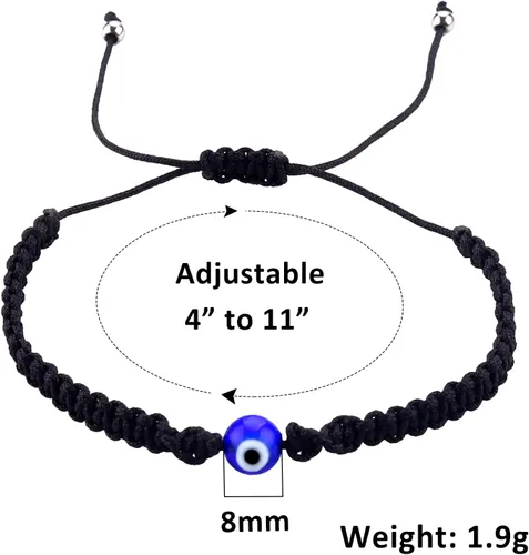 Miniatura 26 de SUMMER LOVE Handmade Jewelry Evil Eye Bracelets with Card,Black Red String Bracelets Kabbalah Protection Luck Amulet for Women Men Friends Pulseras