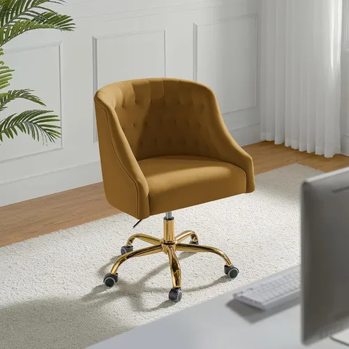 Miniatura 18 de Silla de escritorio copetuda de terciopelo Verde