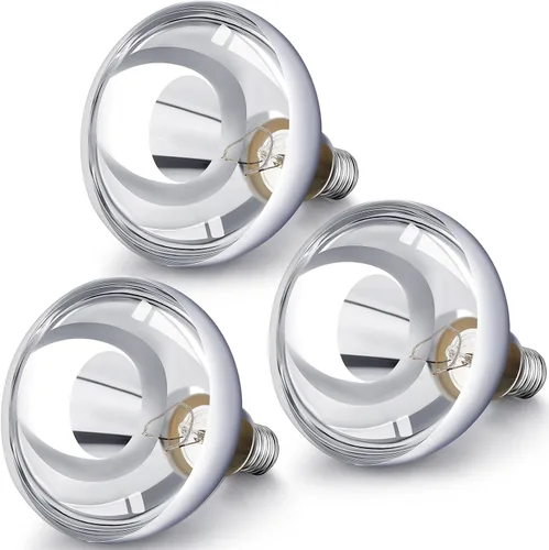 Miniatura 21 de VIHOSE Paquete de 4 lámparas de calor de 125 W, 120 V, R40, bombillas incandescentes de vidrio, bombillas de calefacción incandescentes para re