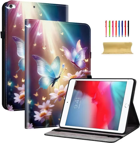 Miniatura 38 de Dteck Funda para iPad mini 5/4/3/2/1, elegante y ligera de cuero sintético tipo folio con cartera, funda inteligente