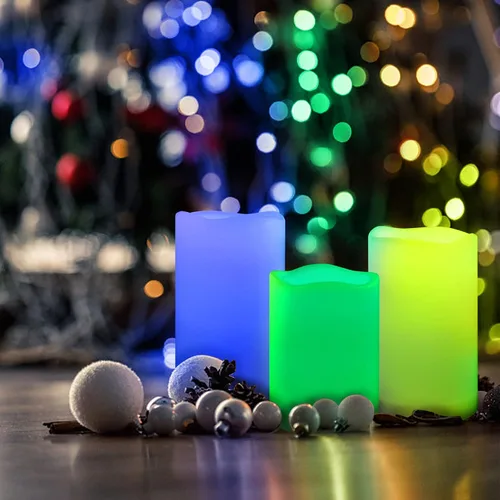 Miniatura 32 de CANDLE CHOICE Velas LED sin flama, impermeables, de pilas, para exteriores, con control remoto y temporizador, luz blanca parpadeante de resina