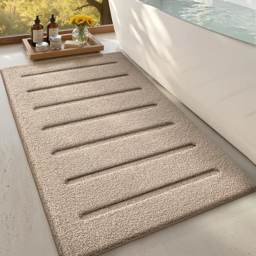 Miniatura 14 de LUMI Tapetes de baño antideslizantes y agradables a la piel, tapetes de baño de calidad de hotel para baño, tapete de ducha lavable y esponjoso