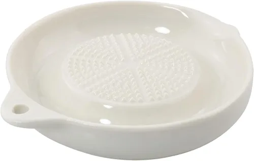 Miniatura 4 de ZRM&E Placa de rallador de porcelana de cerámica blanca multiusos, máquina de pulido para frutas, verduras, jengibre, ajo, cebolla