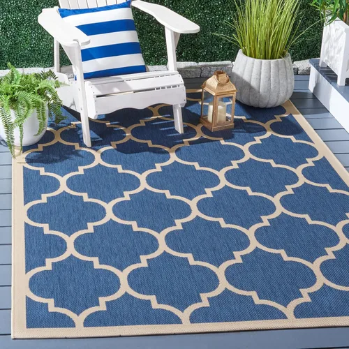 Miniatura 14 de SAFAVIEH Courtyard Collection - Alfombra decorativa de 2 x 3 pies 7 pulgadas, verde oscuro y beige, no desprende pelusa y de fácil cuidado