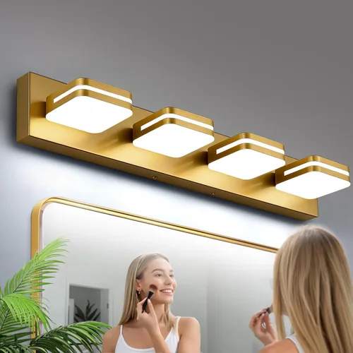 Miniatura 11 de Torondo Lámparas LED de tocador de baño con rotación de 360°, luces acrílicas para baño, modernos accesorios de iluminación de pared sobre espejo