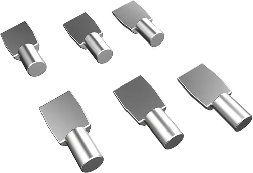 Kreg Pasadores de estante de 1/4 de pulgada - Clavijas de soporte chapadas en zinc - Herrajes de estante de gabinete resistentes - Pasadores de