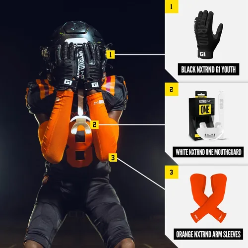 Miniatura 5 de Nxtrnd G1 - Guantes de fútbol juvenil, guantes receptores adhesivos para niños