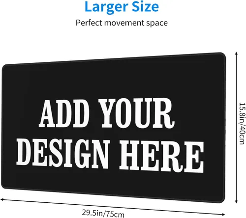 Miniatura 2 de OHORTEB Alfombrilla de mouse personalizada con foto, tapete de escritorio para laptop con imagen y texto personalizados, almohadilla de escritura