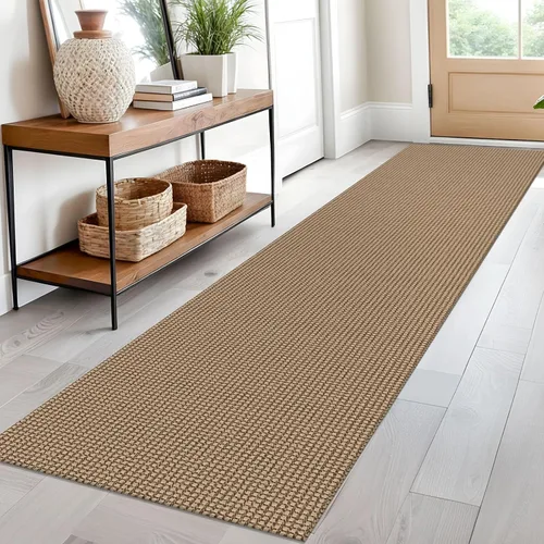 Miniatura 96 de EARTHALL Alfombra de pasillo 3x14 pies, alfombras lavables extra largas para pasillos, tejidas, antideslizante, alfombra trenzada para entrada