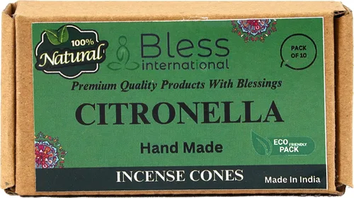 Miniatura 22 de Bless International Conos de incienso 100% naturales de lavanda hechos a mano, sumergidos a mano, libres de químicos orgánicos para purificación