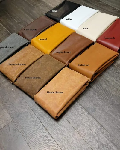 Miniatura 5 de NAT Leathers Gris 2 tonos tumblegrain suave piel sintética vegana PU {aprobado por Peta Vegano} 1 yarda