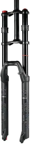DH - Horquilla de suspensión para bicicleta de montaña, 27.5/29 pulgadas, horquilla de viaje de 5.906 in, 1-1/8 recta, doble corona, horquilla de