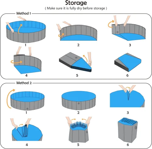 Miniatura 8 de Jasonwell Piscina plegable para perros y mascotas, piscina plegable para mascotas, bañera para niños, piscina para cachorros, perros pequeños, Mdf