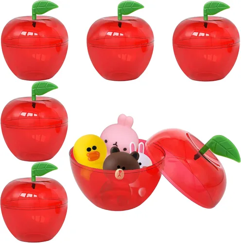 Miniatura 10 de 20 recipientes pequeños de plástico con forma de manzana con forma de manzana para regalo de graduación, regalo de agradecimiento para profesores