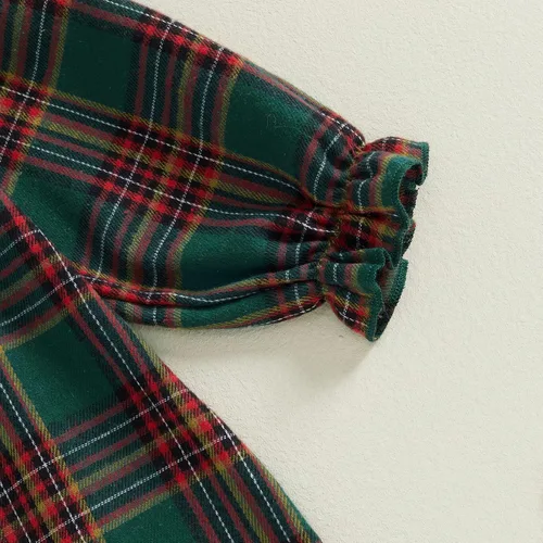 Miniatura 14 de Trajes de Navidad para niñas pequeñas, vestido de manga larga, falda vintage de encaje de una pieza, vestido de fiesta de terciopelo rojo, vestido