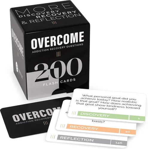 Miniatura 2 de Superar completo - Preguntas de recuperación de adicciones Juego de terapia grupal 200 Cartas - Conversaciones de asesoramiento Rompehielos