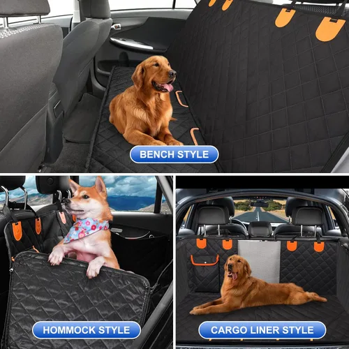 Miniatura 5 de Funda de asiento de coche para perro 600D a prueba de arañazos, antideslizante, duradera, impermeable, fundas de asiento trasero para mascotas