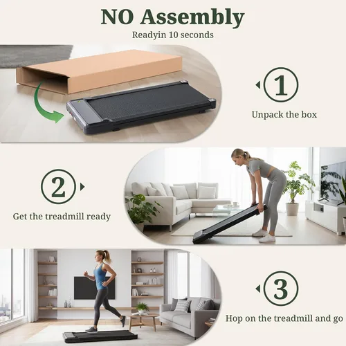 Miniatura 6 de Caminadora Walking Pad, Cinta de Correr Portátil 3 en 1 Debajo del Escritorio para Casa Espacios Pequeños, Cinta de Correr Plegable Compacta