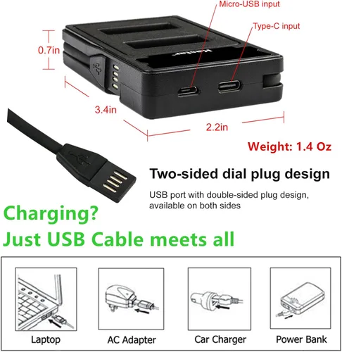 Miniatura 3 de Kastar Batería (X2) y cargador USB dual para Sony NP-BG1 NPBG1 NP-FG1 NPFG1 y Cyber-Shot DSC-W120 W150 W220 DSC-H3 H7 H9 H10 H20 DSC-H50 DSC-H55