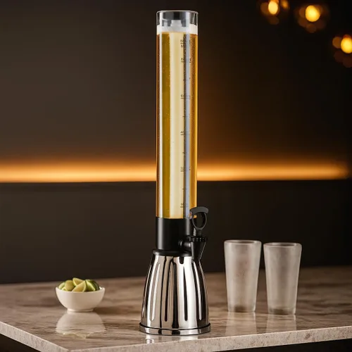 Miniatura 3 de OGGI Beer Tower - Dispensador de bebidas de 88 onzas con espita y tubo de hielo, torre Margarita, torre Mimosa, dispensadores de bebidas perfectos
