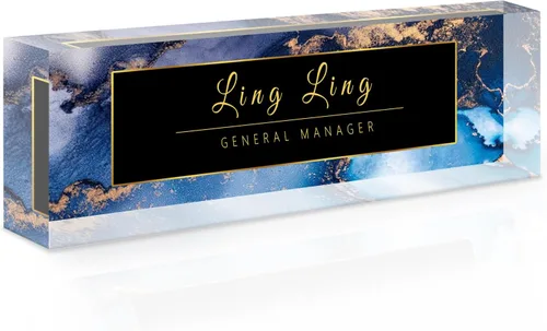 Miniatura 11 de Placa de nombre de escritorio personalizada, placa de identificación acrílica, placas de identificación grabadas personalizadas con logotipo/foto