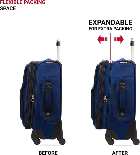 Miniatura 5 de SwissGear - Equipaje suave expandible Sion con ruedas Azul