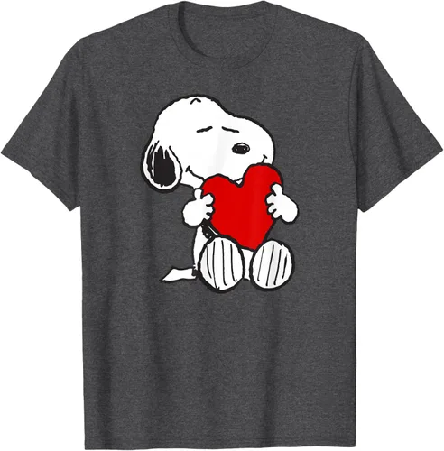 Miniatura 37 de Peanuts Camiseta de San Valentín Snoopy Hugging Heart, Negro