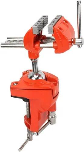 Miniatura 6 de Oumefar Mini prensa de abrazadera de mesa de aluminio, 2.8 pulgadas de ancho de mandíbula, giratorio de 360 grados, tornillo de banco universal