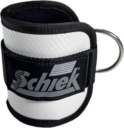 Miniatura 2 de Schiek Sports 1707 Tobilleras - Ideal para golpes de glúteos y entrenamientos de máquina de cable, duraderos y construidos para durar Blanco