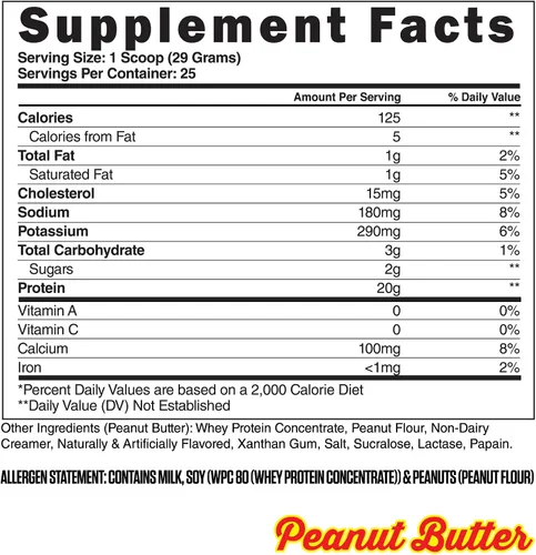 Miniatura 2 de Steel Supplements Whey-Pro Proteína de suero en polvo 100% pura para hombres y mujeres, mantequilla de maní, ganancia muscular y recuperación