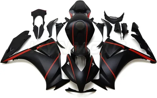 Kit de carenado para Honda CBR1000RR 2012 2016 CBR 1000 RR 13 2014 2015 CBR 1000RR ABS inyección de plástico Carrocería negro mate con líneas rojas