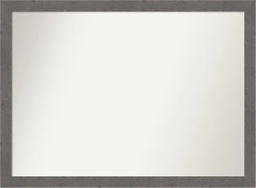 Miniatura 53 de Amanti Art Espejo de baño gris para sobre el fregadero, 31 x 48 pulgadas, espejo de tocador rectangular estrecho de color gris, marco de madera