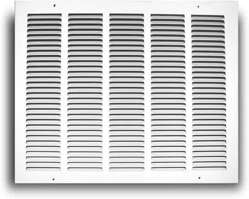 Miniatura 106 de HVAC Premium 30' x 10' [Abertura de conducto] Rejilla de aire de retorno de acero estampado plano - Pared lateral y techo - Cubierta de conducto