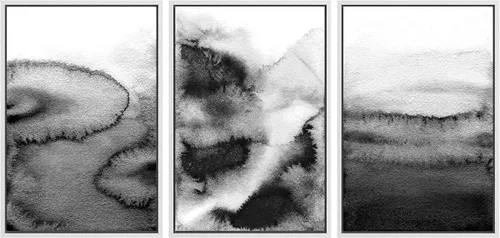 Miniatura 11 de SIGNWIN Juego de impresión enmarcada para pared, diseño de rayas verticales, fotografía abstracta, arte moderno, primer plano, relajante, tranquilo