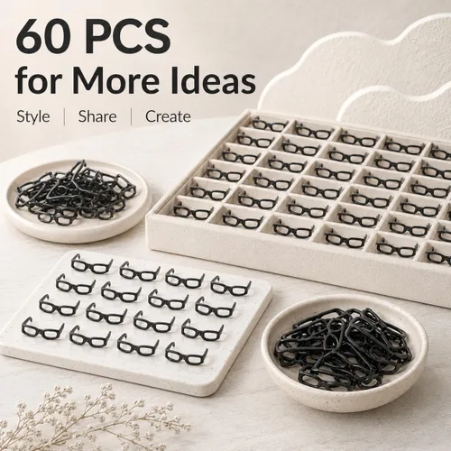 Miniatura 7 de Toddmomy Gafas de sol pequeñas de 1.18 pulgadas, accesorios de gafas de plástico para muñecas de 12 pulgadas, accesorios de manualidades