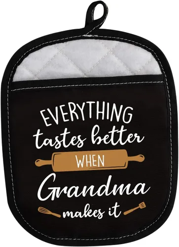 Miniatura 8 de LEVLO Los mejores regalos de cocina para hornear para madre, padre, todo sabe mejor cuando Mimi/abuela/nana/papa/nonna/gigi hace que sea guantes