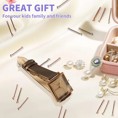 Miniatura 7 de 400 Piezas Horquillas Bobby Negras, Horquillas Bobby Curvas Premium para Cabello Castaño y Rubio con Sujeción Segura y Sin Dolor, Horquillas Bobby