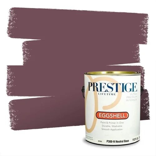 Miniatura 480 de Prestige Paints Pintura exterior e imprimación en uno, 1 galón, plano, coincidencia comparable de Valspar* Amber Rose*