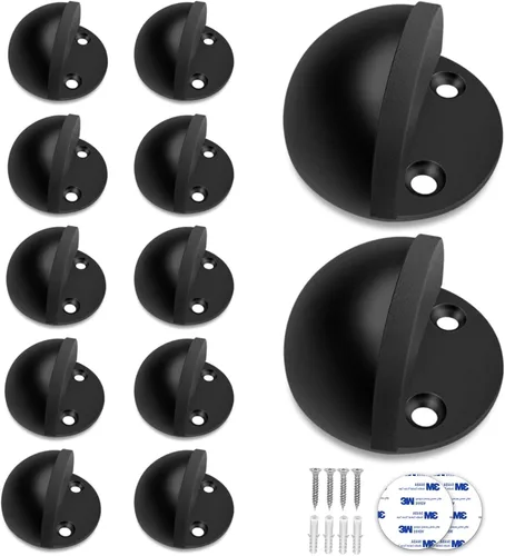 Miniatura 40 de Tope de puerta adhesivo sin necesidad de perforación, tope de puerta para piso, protector de puerta de goma, protector de pared, color blanco