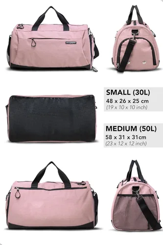 Miniatura 6 de Bolsa de gimnasio V1 para hombres y mujeres con compartimento para zapatos y artículos húmedos, bolsa de lona para viajes, deportes, fitness