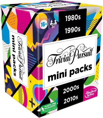Miniatura 5 de Hasbro Games Trivial Pursuit Mini Packs Multipack, divertidas preguntas de trivia para adultos y adolescentes a partir de 16 años, incluye 4