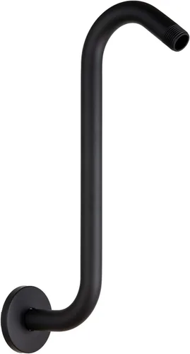 Miniatura 9 de OFFO Brazo de extensión de cabezal de ducha de 10 pulgadas, brazo de ducha en forma de S de níquel cepillado con brida, extensión de brazo de ducha