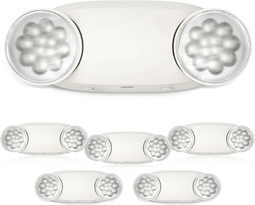 Miniatura 12 de FREELICHT Paquete de 4 luces de emergencia para negocios, con batería de respaldo, cable duro, certificado UL 924, CA 120/277V, iluminación