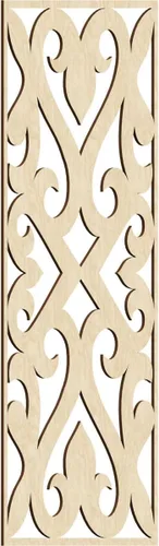 Miniatura 187 de Keene Paneles de pared decorativos de madera con calado, 9 3/8 pulgadas de ancho x 24 3/8 pulgadas de alto x 1/4 de alto, roble rojo rojo (Red Oak)