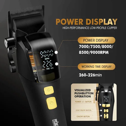 Miniatura 3 de DSP® Cortadora de pelo, recortadora, kit de afeitadora de barba para hombres, juego de peluquería profesional para cortar cabello y barba, Juego