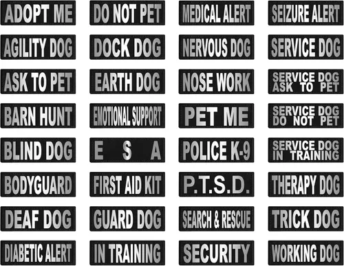 Miniatura 4 de DogLine Parches De Velcro desmontable "Servicio perro etiquetas, Service Dog