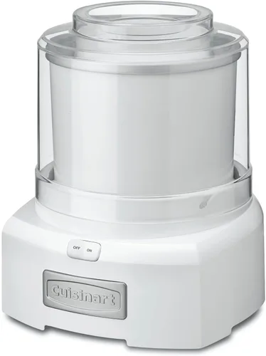 Miniatura 9 de Máquina para hacer helado Cuisinart, máquina de 1.5 cuartos con doble aislamiento, para sorbete y yogur helado, lista en 20 minutos, ICE-21P1, blanca