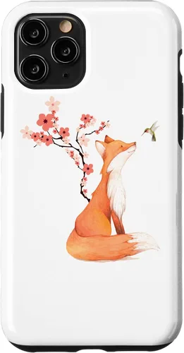 Miniatura 29 de The Cute Fox and Hummingbird Cherry Blossom Flower Present Case for iPhone 17