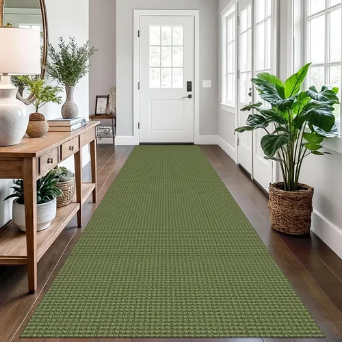 Miniatura 68 de EARTHALL Alfombra de pasillo 3x14 pies, alfombras lavables extra largas para pasillos, tejidas, antideslizante, alfombra trenzada para entrada